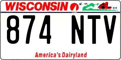WI license plate 874NTV