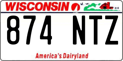 WI license plate 874NTZ