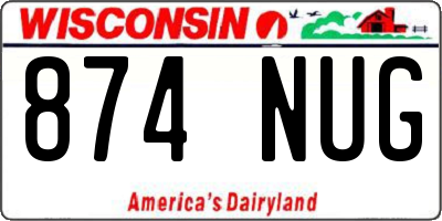 WI license plate 874NUG
