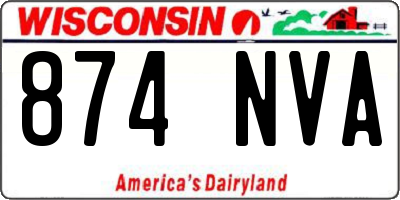 WI license plate 874NVA