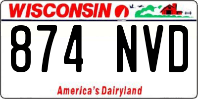 WI license plate 874NVD