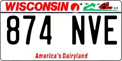 WI license plate 874NVE