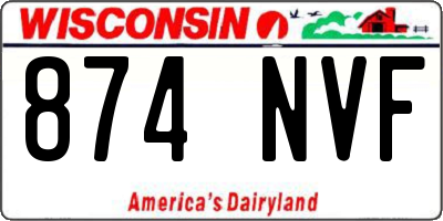 WI license plate 874NVF