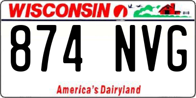 WI license plate 874NVG