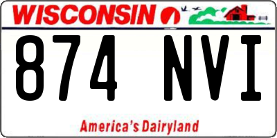 WI license plate 874NVI