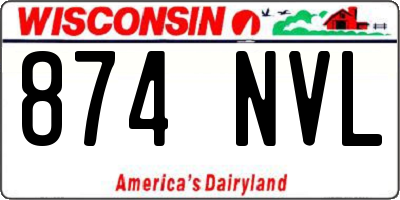 WI license plate 874NVL