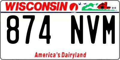 WI license plate 874NVM