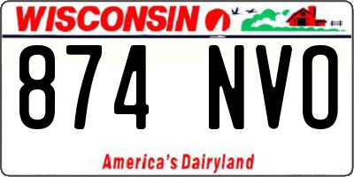 WI license plate 874NVO