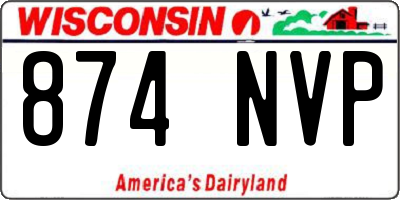 WI license plate 874NVP