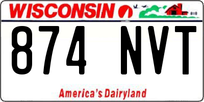 WI license plate 874NVT