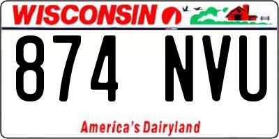 WI license plate 874NVU