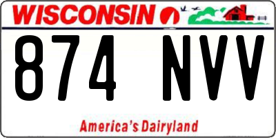 WI license plate 874NVV