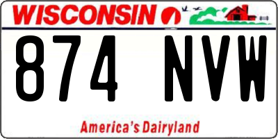 WI license plate 874NVW