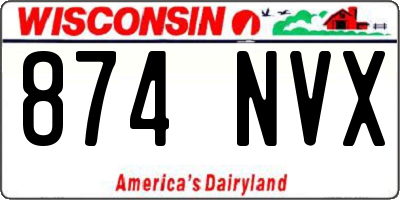 WI license plate 874NVX