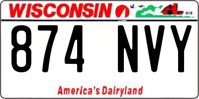 WI license plate 874NVY