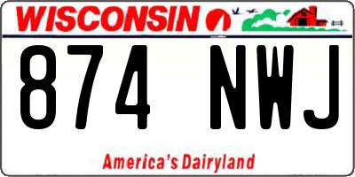 WI license plate 874NWJ