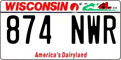 WI license plate 874NWR