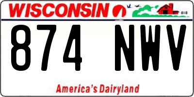 WI license plate 874NWV