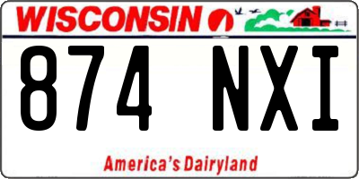 WI license plate 874NXI