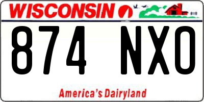 WI license plate 874NXO