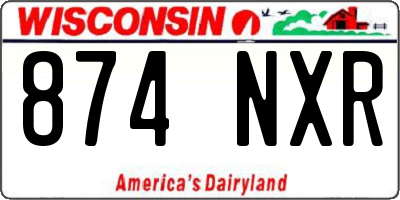 WI license plate 874NXR