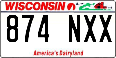WI license plate 874NXX