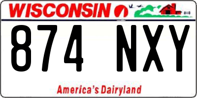 WI license plate 874NXY