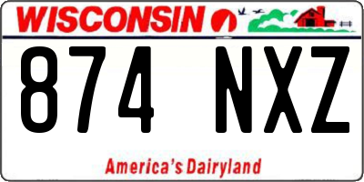 WI license plate 874NXZ