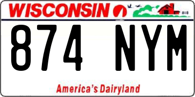 WI license plate 874NYM