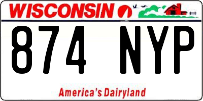 WI license plate 874NYP
