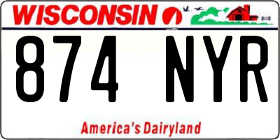 WI license plate 874NYR