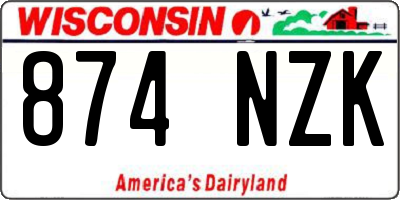 WI license plate 874NZK