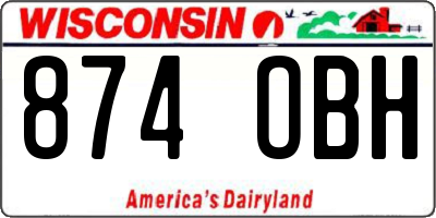 WI license plate 874OBH