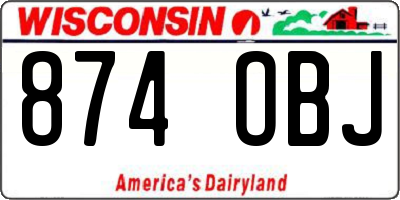WI license plate 874OBJ