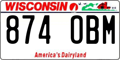 WI license plate 874OBM