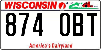 WI license plate 874OBT