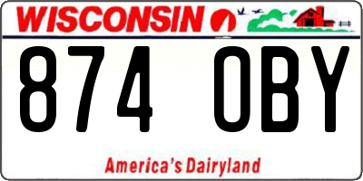 WI license plate 874OBY