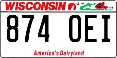 WI license plate 874OEI