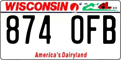 WI license plate 874OFB