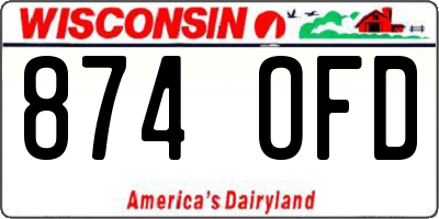 WI license plate 874OFD