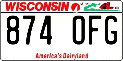 WI license plate 874OFG