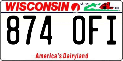 WI license plate 874OFI