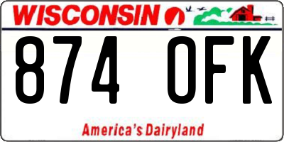 WI license plate 874OFK