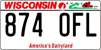 WI license plate 874OFL
