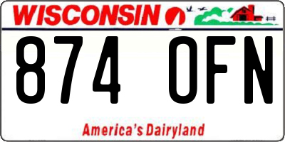 WI license plate 874OFN