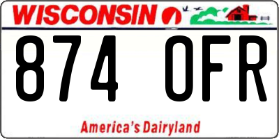 WI license plate 874OFR