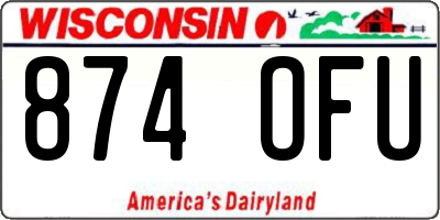 WI license plate 874OFU