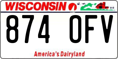 WI license plate 874OFV