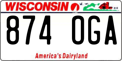 WI license plate 874OGA