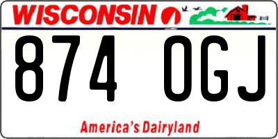 WI license plate 874OGJ